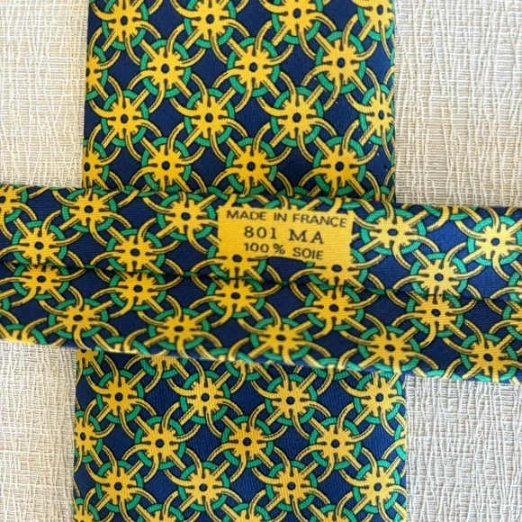 Hermès Equestrian Link silk necktie